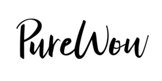 black logo of PureWow publication against an off white background