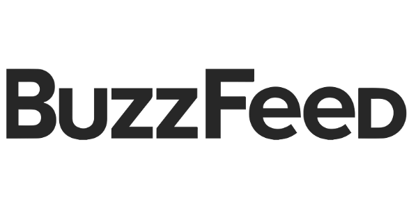 logo of Buzzfeed publication in black text against white background